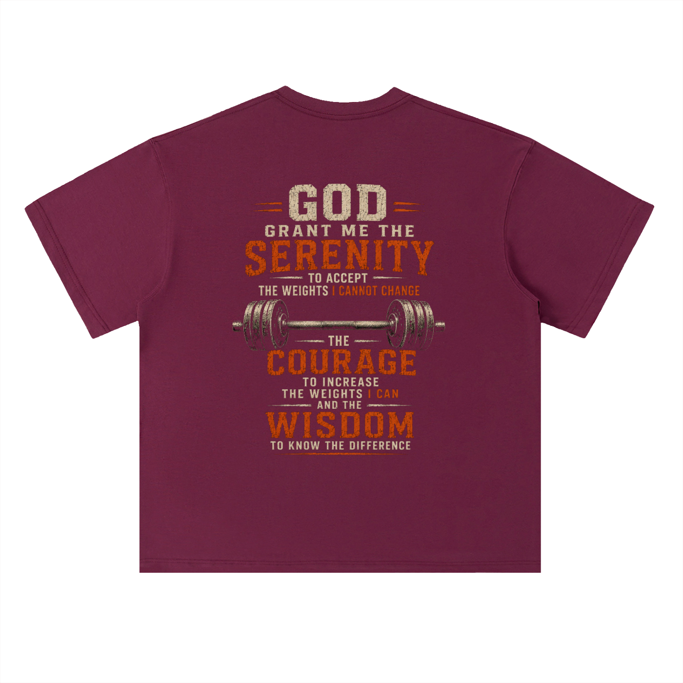 Body Builder Serenity Prayer (Lighter Material)